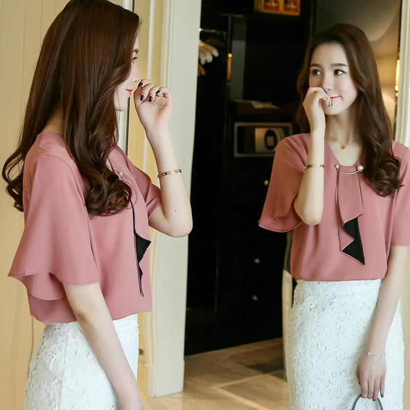 Chiffon Bow Blouse